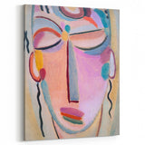 Meditation (1918) - Vibrant Abstract Expressionist Portrait by Jawlensky