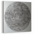 Monochrome Geometric Wall Art - Black and White Circular Line Design