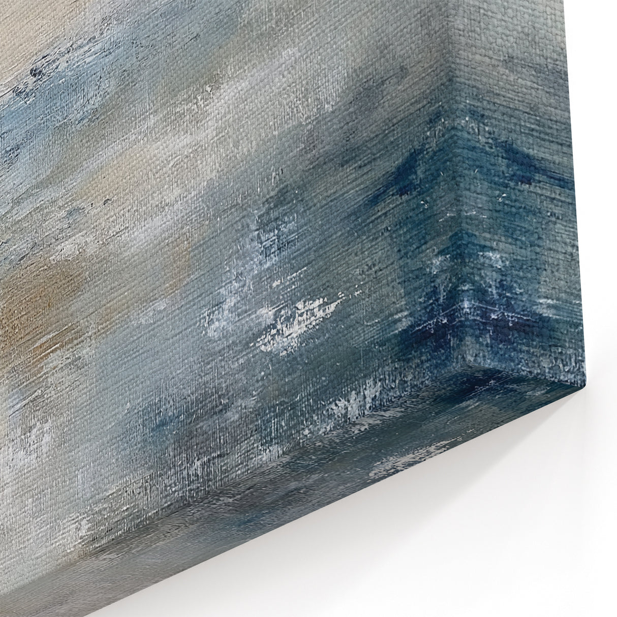 Geometric Abstract Wall Art – Serene Ocean-Inspired Canvas Decor