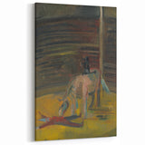 Expressionism Wall Art - Circus Motif with Horse and Performer Scene