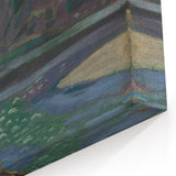 Expressionism Wall Art - River Scene in Dolný Kubín Landscape