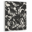 Dynamic Black & White Expressionist Wall Art - Abstract Animal Design
