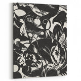 Dynamic Black & White Expressionist Wall Art - Abstract Animal Design
