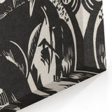 Dynamic Black & White Expressionist Wall Art - Abstract Animal Design