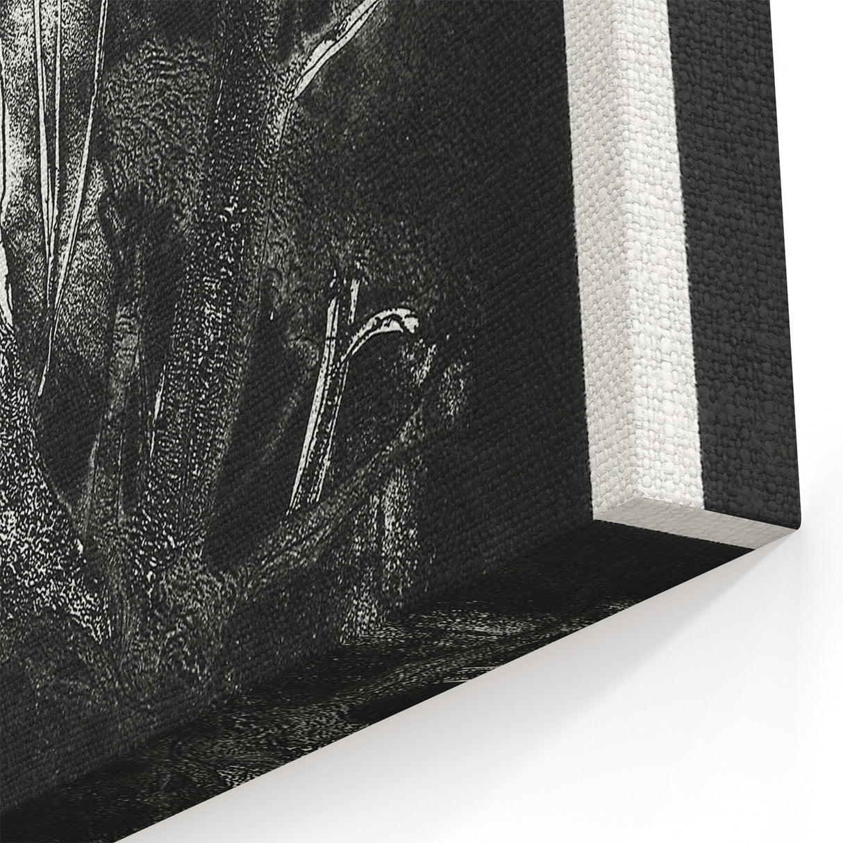 Moody Black & White Expressionist Wall Art - Abstract Tree Design