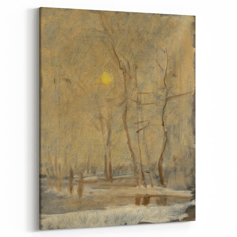 Romanticism Art - Winter Sun Landscape - Classic Seasonal Romantic Print