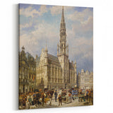 Brussels Grand Place by Christiaan Dommershuijzen - Romanticism Art