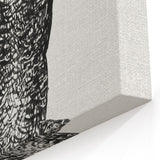 Expressionist Owl Wall Art - Bold Black & White Nature-Inspired Design