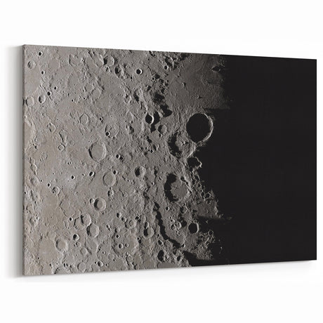 NASA Space Missions Wall Art - Moon Crater Exploration Canvas