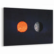 Sun and Moon Wall Art - NASA Space Exploration Canvas Print