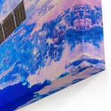 Satellite Over Earth Wall Art - Vibrant NASA Exploration Canvas