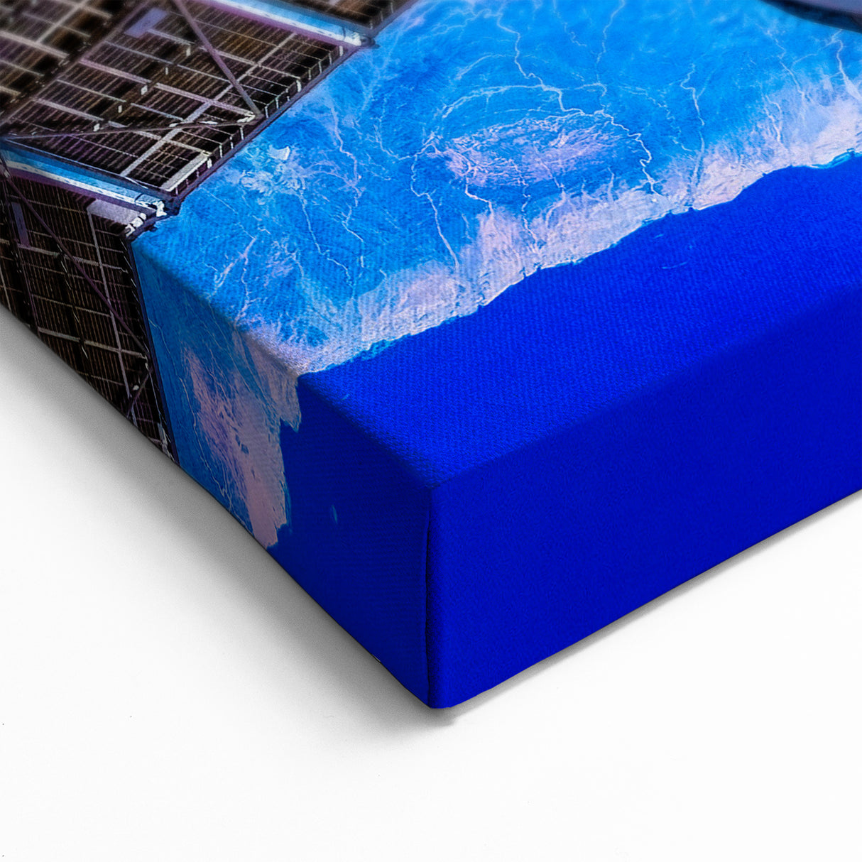 Satellite Over Earth Wall Art - Vibrant NASA Exploration Canvas