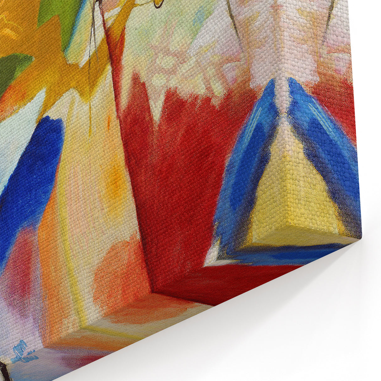 Abstract Modern Art: Dynamic Composition with Bold Colors