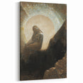 Modern Wall Art: Enigmatic Melancholy in Golden Tones