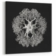 Modern Monochrome Art: Intricate Brittle Star Illustration