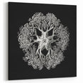 Modern Monochrome Art: Intricate Brittle Star Illustration