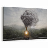 Vintage Train Service Vehicles Wall Art - Emergency Vehicles Canvas Print