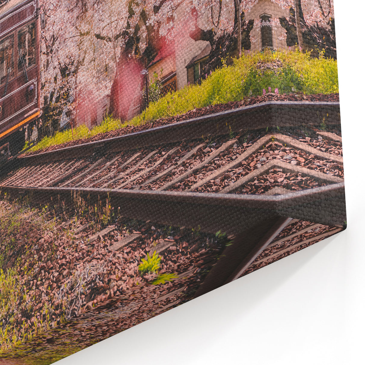 Vintage Tram Service Vehicles Wall Art - Scenic Emergency Vehicle Print