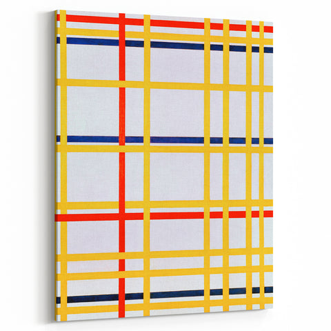 Modern Wall Art: Bold Geometric Grid Design in Primary Colors