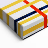 Modern Wall Art: Bold Geometric Grid Design in Primary Colors
