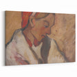 Modern Wall Art: Girl in a Red Bonnet - Expressive Portrait