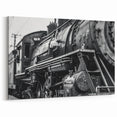 Black and White Train Service Vehicles Wall Art - Vintage Railway Print