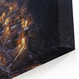 Mountain Village Canyon Art - Scenic Canyon Canvas Prints for Decor