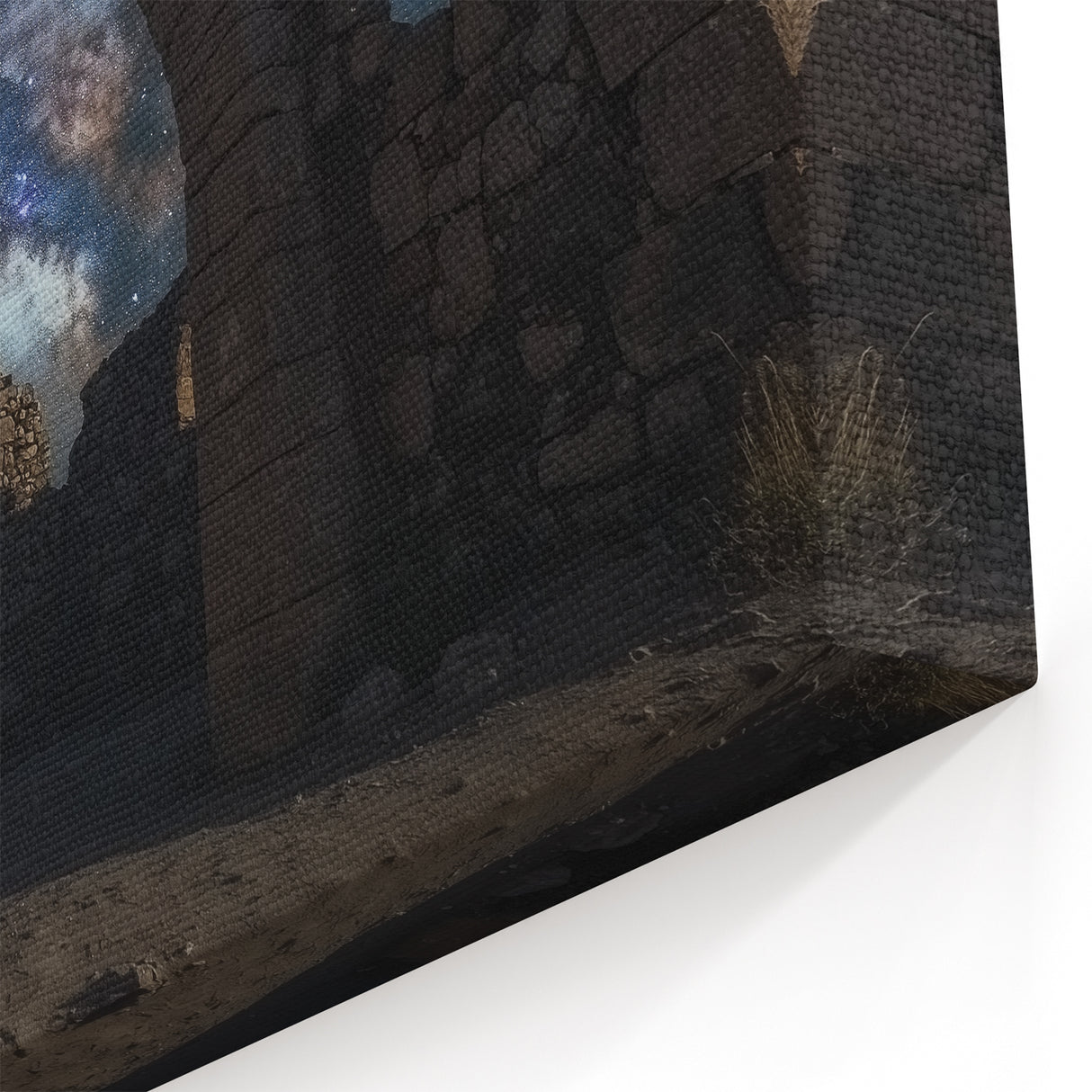 Milky Way Ruins Art - Scenic Canyon Canvas Prints for Home Decor
