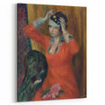 Modern Wall Art: Girl in Red Dress - Timeless Elegance