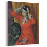 Modern Wall Art: Girl in Red Dress - Timeless Elegance