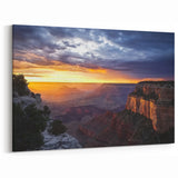 Sunset Over Canyon Art - Scenic Canyon Canvas Prints for Home Decor