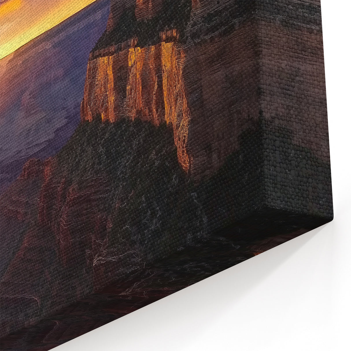 Sunset Over Canyon Art - Scenic Canyon Canvas Prints for Home Decor