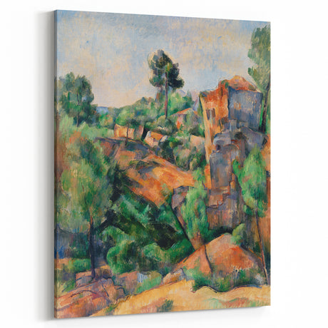 Modern Wall Art: Abstract Landscape with Vibrant Greens and Earthy Tones