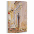 Modern Wall Art: Arched Doorway Watercolor in Earthy and Soft Hues
