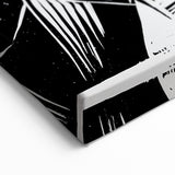 Modern Wall Art: Abstract Linocut with Geometric Black-and-White Design