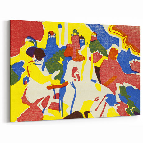 Abstract Modern Art: Vibrant Composition Inspired by Wassily Kandinsky