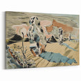 Modern Wall Art: Abstract Landscape Inspired by Paul Nash's Avebury