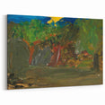 Modern Wall Art: Vibrant Garden Scene with Sun by Tadeusz Makowski