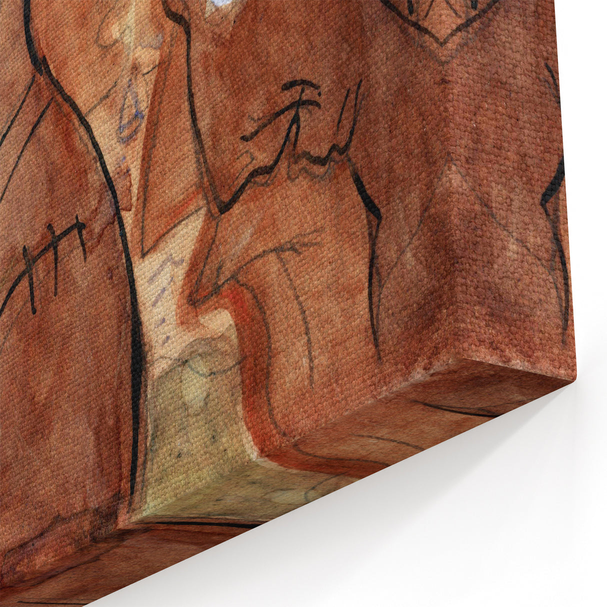 Modern Wall Art: Leo Gestel's Caricature of Himself and Wife