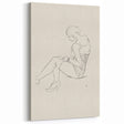 Semi-Nude Seated Woman by Ananda K. Coomaraswamy - Elegant Line Art