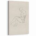 Semi-Nude Seated Woman by Ananda K. Coomaraswamy - Elegant Line Art