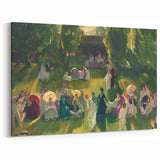 Impressionist Landscape with Tennis Scene - Vibrant Impressionism Wall Art