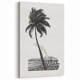 Expressionism Wall Art: Palm Tree and Island Scene