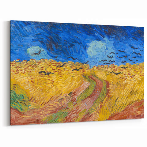 Famous Van Gogh Paintings - Wheatfield with Crows Canvas Print