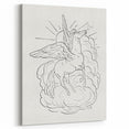 Expressionist Wall Art: Pegasus Flying Through Clouds