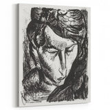 Expressionist Art - Monochrome Portrait of a Woman Abstract Wall Art
