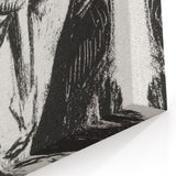 Expressionist Art - Monochrome Portrait of a Woman Abstract Wall Art