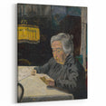 Expressionist Art - Reading Old Lady Abstract Wall Art for Sale