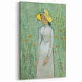 Vincent van Gogh Wall Art - Lady in Garden Van Gogh Canvas Prints