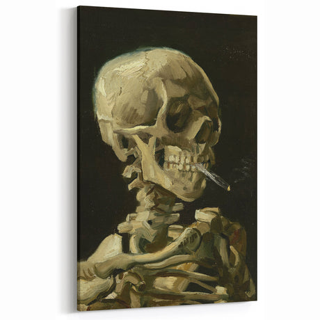 Van Gogh Canvas Prints - Skull with Cigarette Vincent van Gogh Art